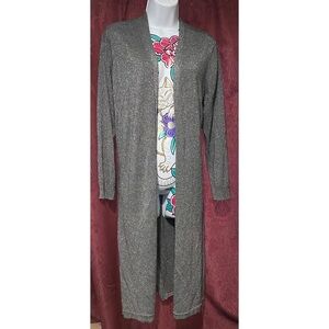 Vince Camuto Grey Shimmer Long Cardigan